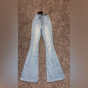 Light wash fashion nova flare jeans